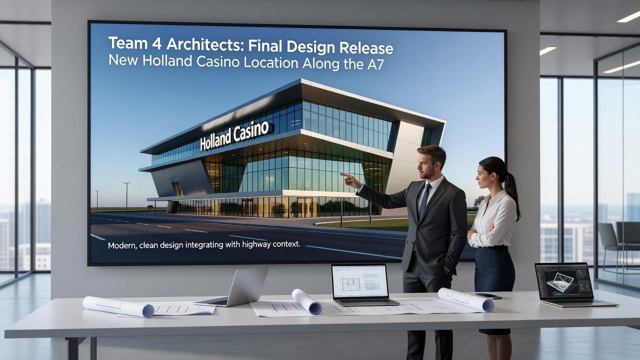 Interieurvisualisatie van het Holland Casino met bijdragen van JCJ Architecture uit Las Vegas