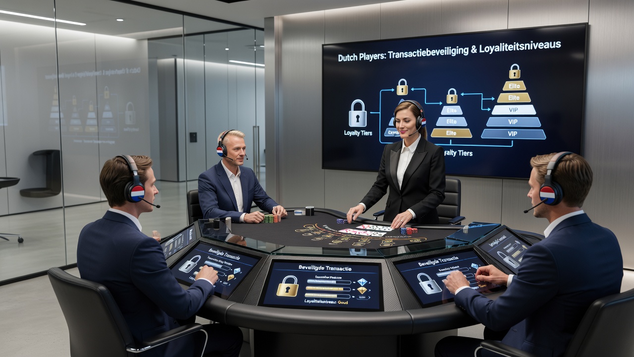 Live dealer mobiele schermen met beveiligde betalingen en tier indicatoren